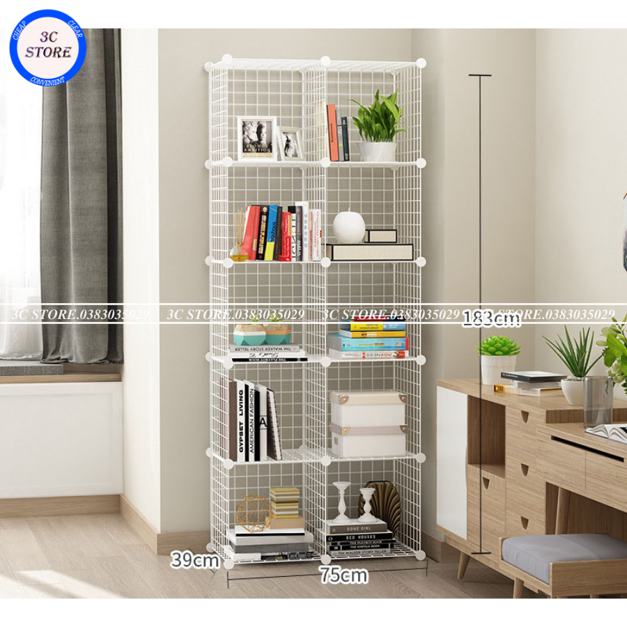 🎁tặng chốt🎁 kệ đa năng, tủ lưới sắt thép 10 ô để đồ tiện dụng
