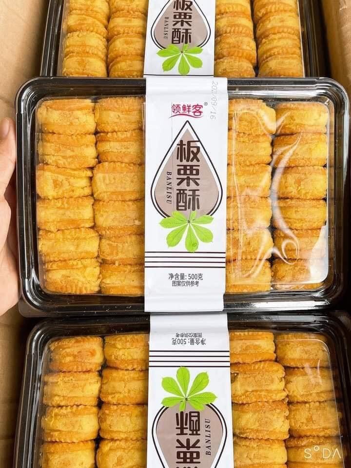 Bánh hạt dẻ đậu xanh mật ong khay 500gr siêu to