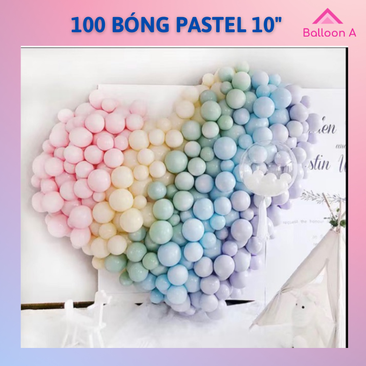 100 quả bóng bay sinh nhật trang trí màu pastel 10 inch bong bóng trang trí sinh nhật,cươi hỏi hội nghị
