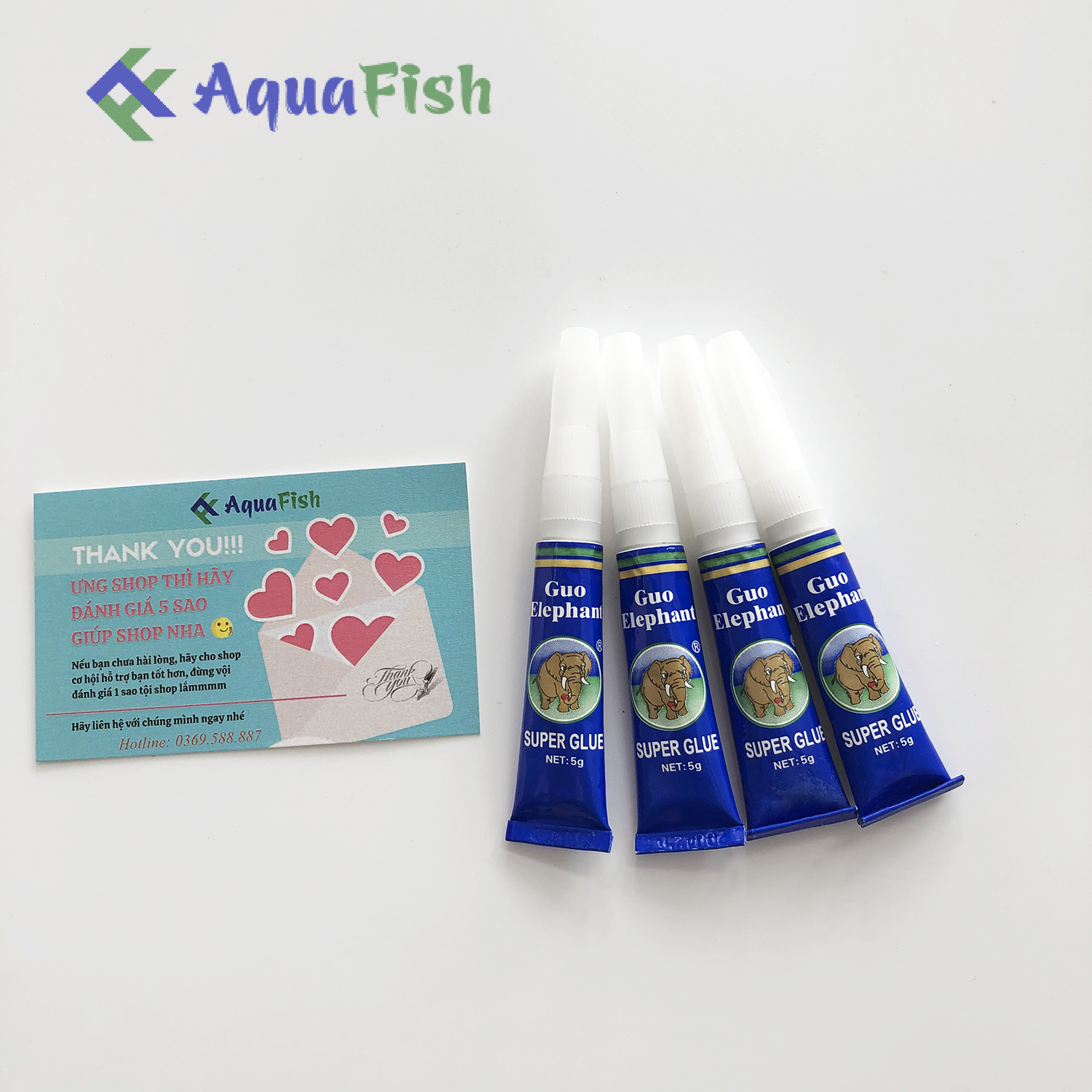 Combo 2 Tuýp Keo Guo Elephant Dán Rêu, Cây Thủy Sinh, Gắn Đá, Gắn San Hô Bể Cá Cảnh