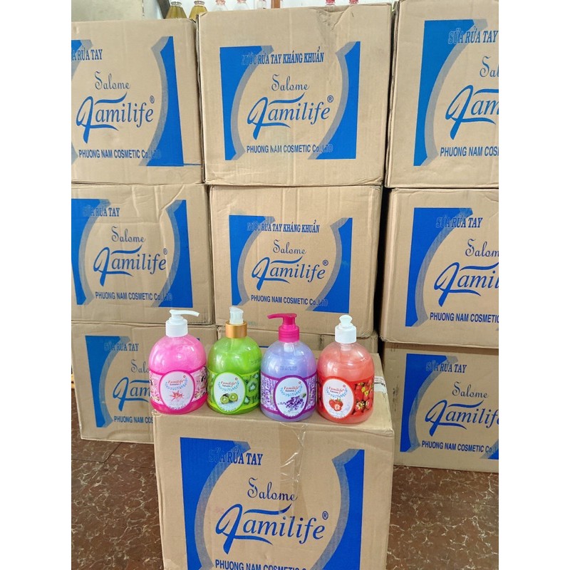 Nước Rửa Tay Khử Sạch Mùi Tanh Êm Dịu, sữa rửa tay familife Familiar 500ml