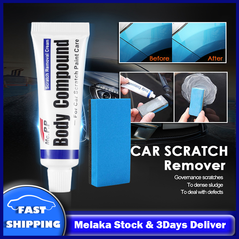 Car Scratch Remover Repair Wax With Sponge 15g Auto Scratches Repair Remover Car Body Grinding Compound Polishing Kits Scratch Paste Strong Fix Care Car Wa