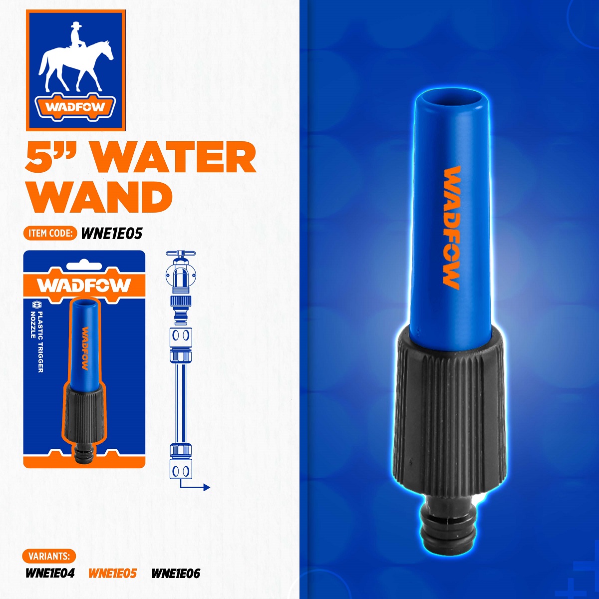 Vòi xịt phun nước tưới cây chỉnh tia twist nozzle abs wadfow hhcs05122