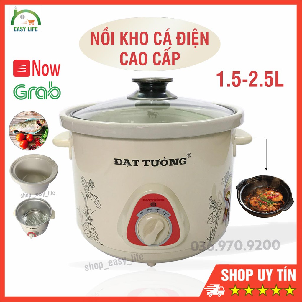 Nồi nấu cháo chậm, nồi hầm chậm kho cá đa năng Đạt Tường 4.5l bảo hành chính hãng 12 tháng