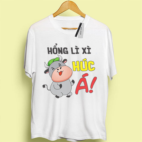 [HCM](VIDEO THẬT) Áo thun KHÔNG LÌ XÌ HÚC Á - Áo thun TẾT TÂN SỬU 2021 đẹp (Có size trẻ em) AT100