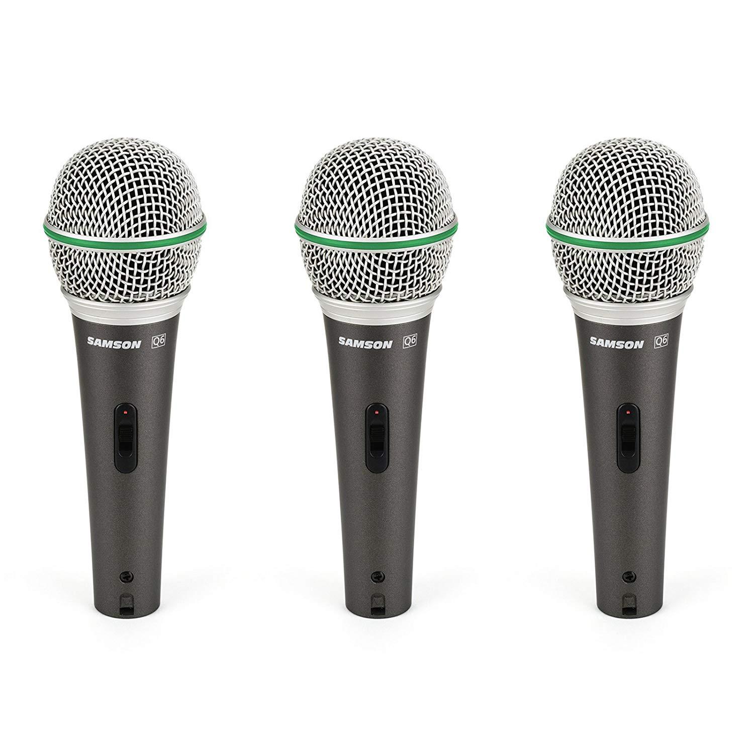 Bộ ba micro sân khấu Dynamic Samson Q63P