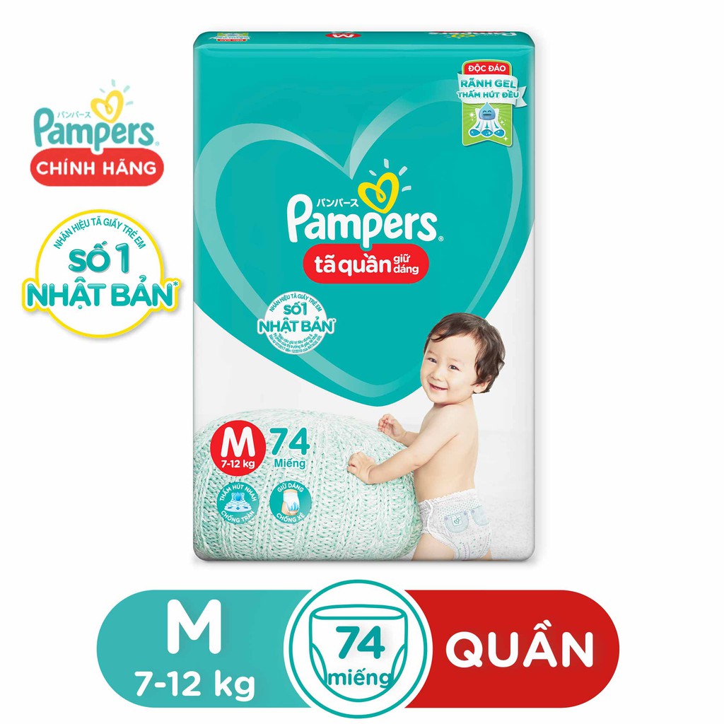 Bỉm Quần Pamper Mẫu Mới Giữ Dáng Cực Đại M60/L54 /XXL48/M74/L68/XL/62