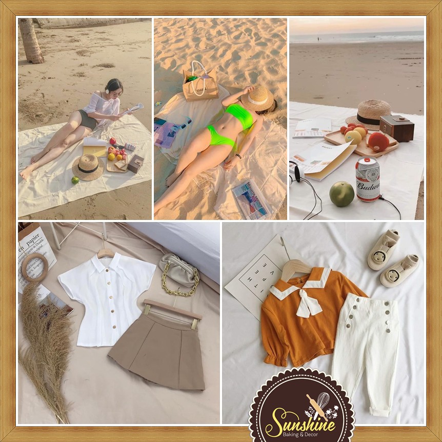 Vải bố trắng mộc chụp ảnh sản phẩm trang trí may rèm vỏ gối túi đi biển picnic NHIỀU SIZE