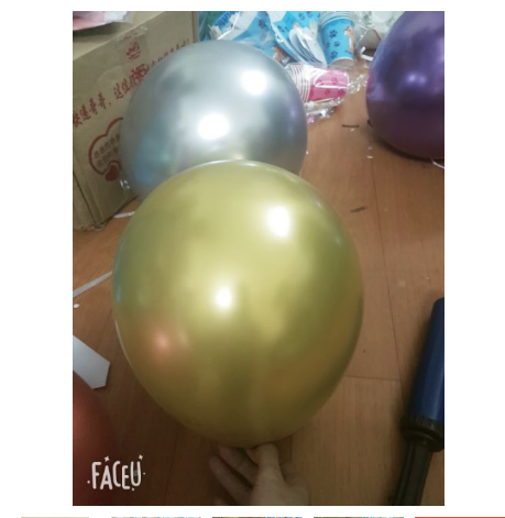 Set 10 bóng siêu nhũ crom 12inch mỹ đủ  màu bóng thật