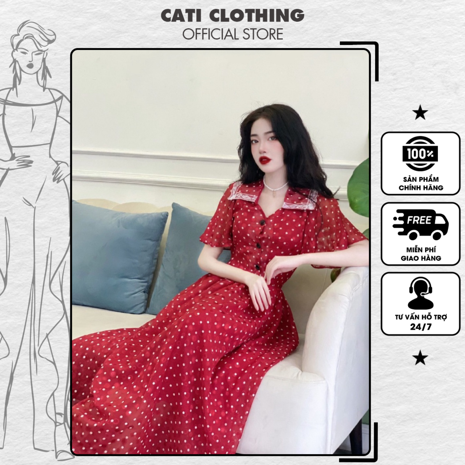 Đầm maxi style Vintage siêu xinh 324