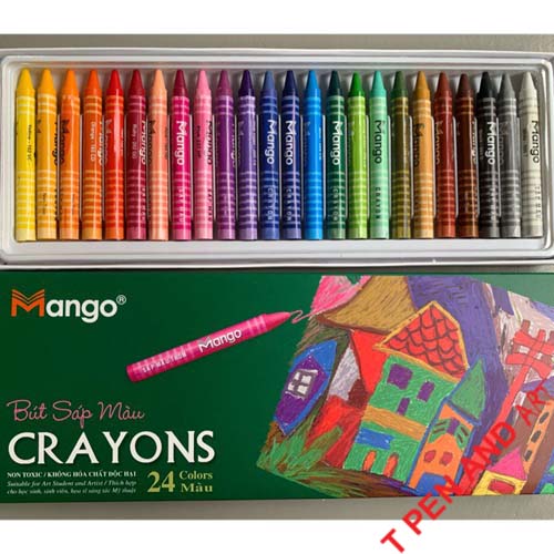 Bút sáp màu mango 24 màu - mango crayons