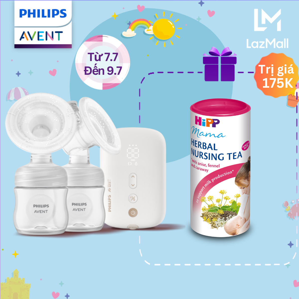 Philips Avent máy hút sữa điện đôi SCF394/11
