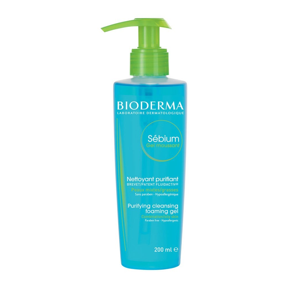 Sữa rửa mặt bioderma gel rửa mặt tạo bọt cho dầu và da hỗn hợp sebium gel moussant 200ml pháp