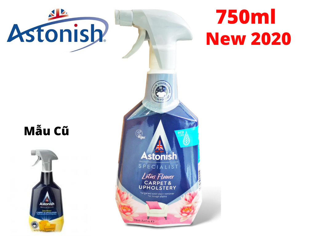Dung dịch tẩy vết bẩn trên thảm nỉ siêu sạch astonish c6720 750ml