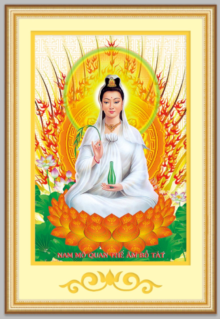 Tranh thêu chữ thập phật bà Quan Thế Âm Bồ Tát 3D Ailuo AL53568 CHƯA THÊU