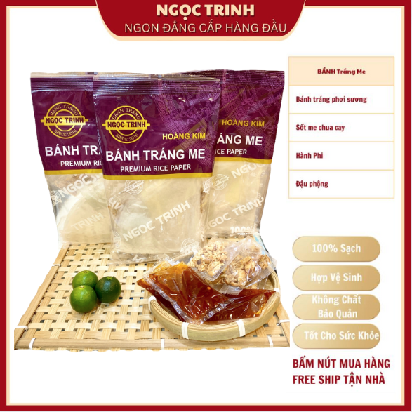 Bánh Tráng Phơi Sương Chấm Me- Bánh Tráng Ngọc Trinh