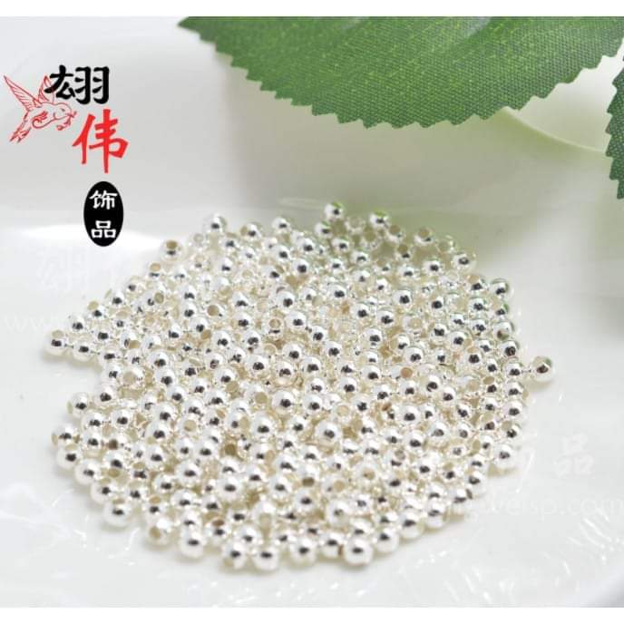 5 Bi Trơn 3mm Bạc Trắng 925 Mix Bòng Hoặc Chuỗi Trang Sức - Ngọc Trai Trường Thịnh