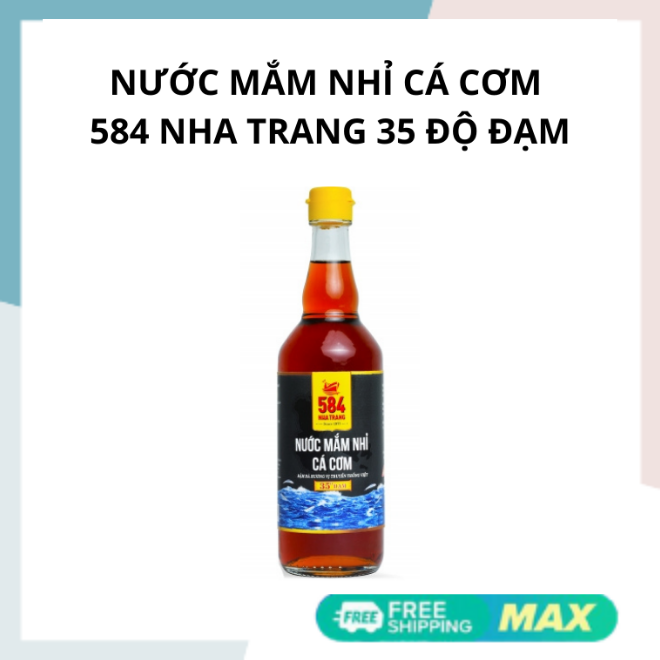 Hộp 2 chai nước mắm nhỉ cá cơm 584 nha trang 35 độ đạm