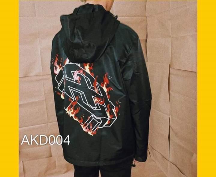 Áo khoác dù nam in hình chữ x lửa đẳng cấp uzu.store