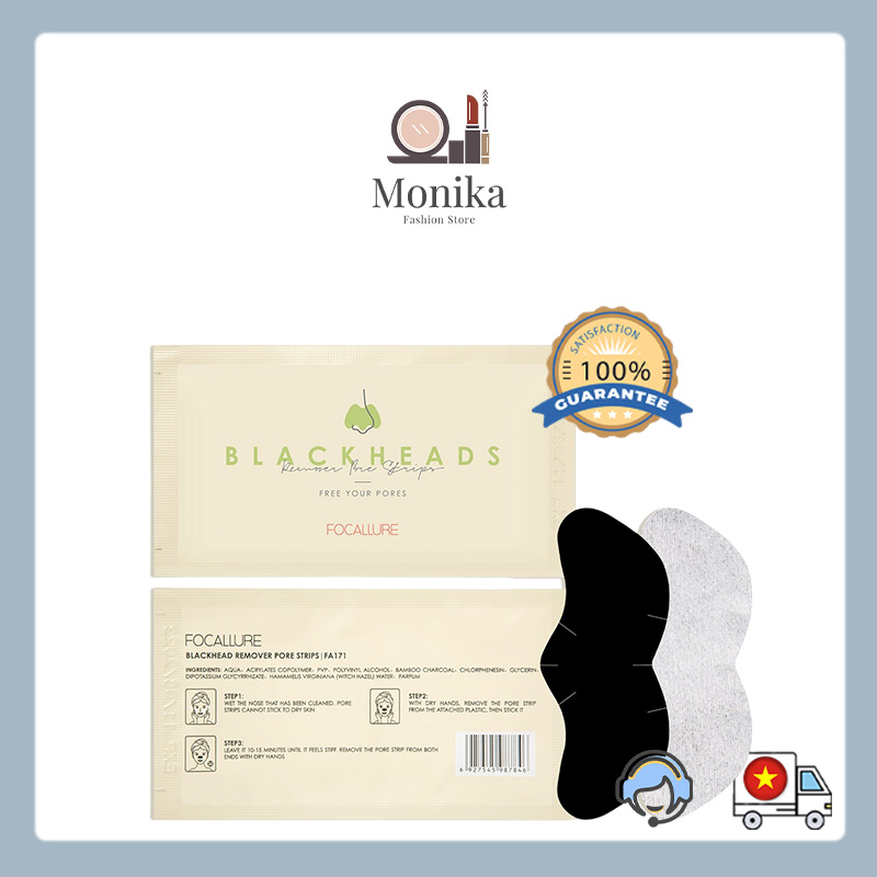 Miếng dán lột mụn focallure 2.2g làm sạch sâu mụn đầu đen ở mũi