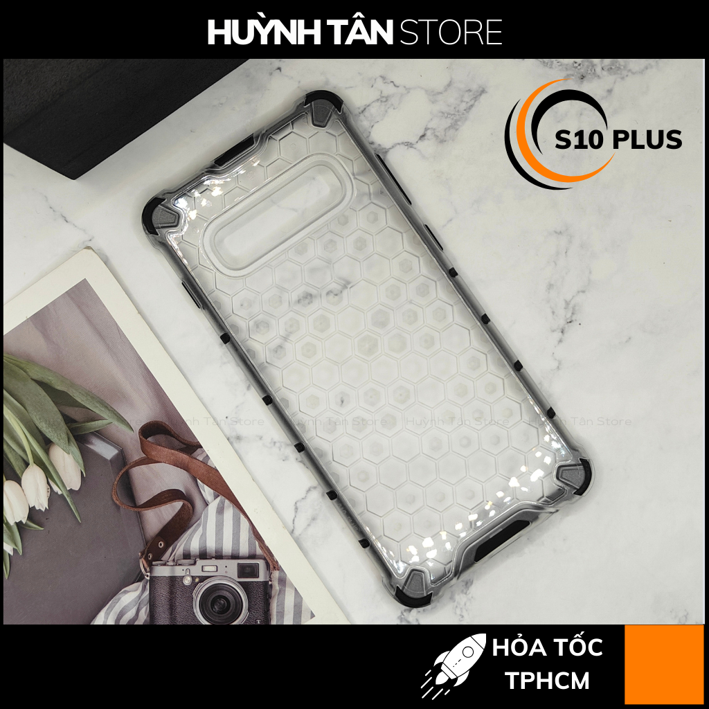 Ốp lưng samsung s10 plus bee case vân tổ ong chống va đập chống ố vàng bảo vệ camera phụ kiện điện thoại huỳnh tân store