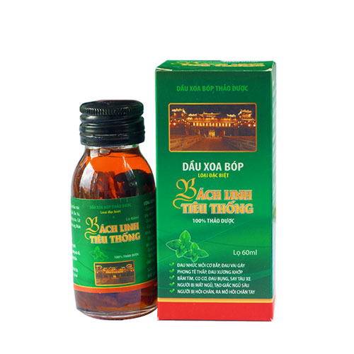 Dầu xoa bóp thảo dược bách linh tiêu thống 60ml - loại đặc biệt