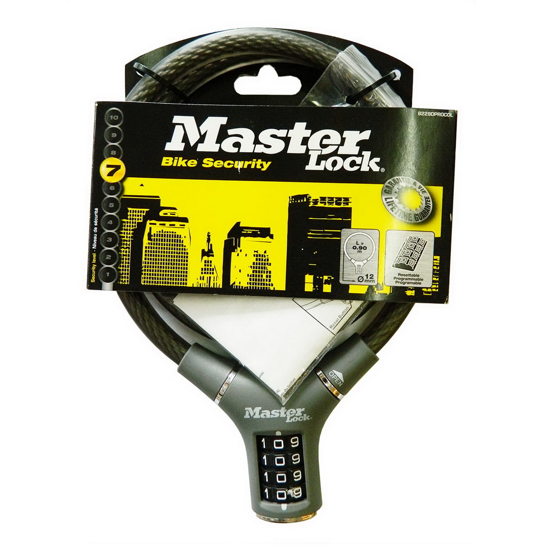 Khóa số dây cáp Master Lock 90cm x 12mm 8229 DPROCOL dùng khóa xe đạp - MITISHOP