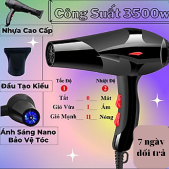 Máy sấy tóc pana nóng lạnh 2 chiều, máy sấy tóc đa năng tặng kèm đầu sấy tạo kiểu