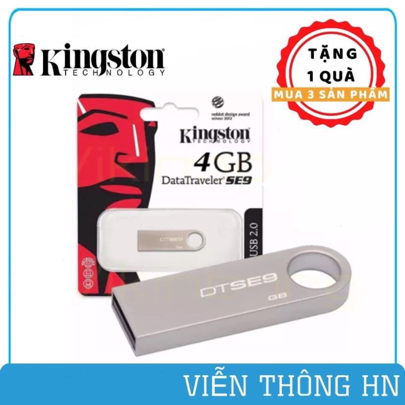 USB 2.0 kingston data traveler se9 4gb - dung lượng thực