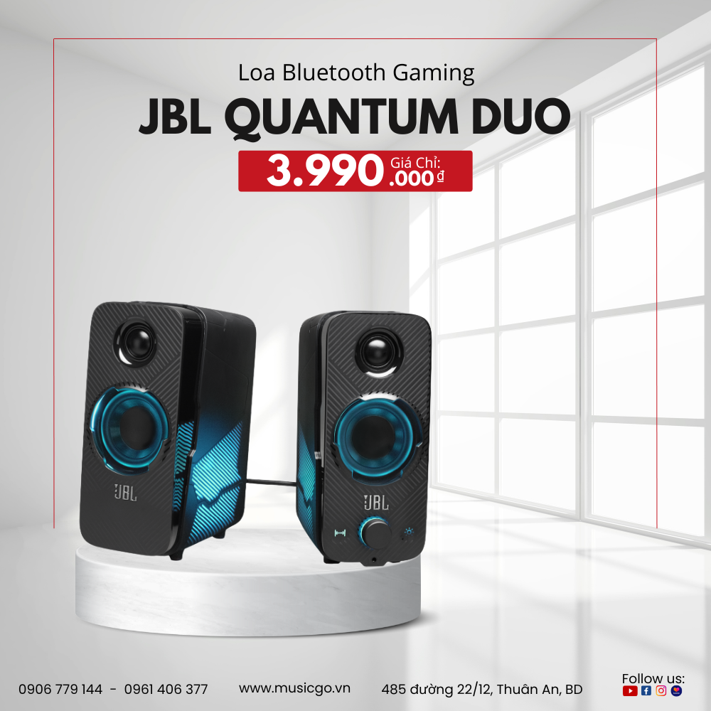Loa máy tính bluetooth jbl quantum duo | công nghệ âm thanh jbl quantumsound signature
