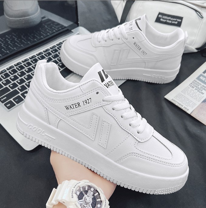 Giày Sneaker nam màu trắng tăng chiều cao MINH HÀ SP- 318