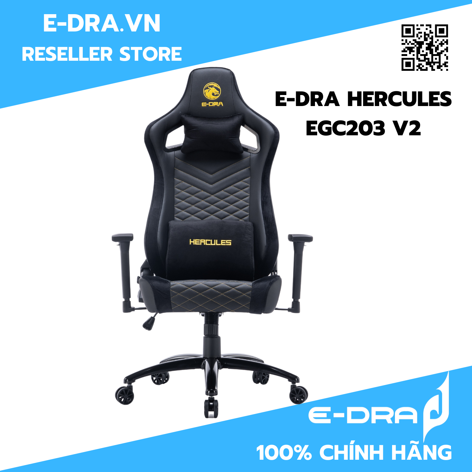 Ghế gaming E-Dra Hercules EGC203 V2 - Hàng chính hãng