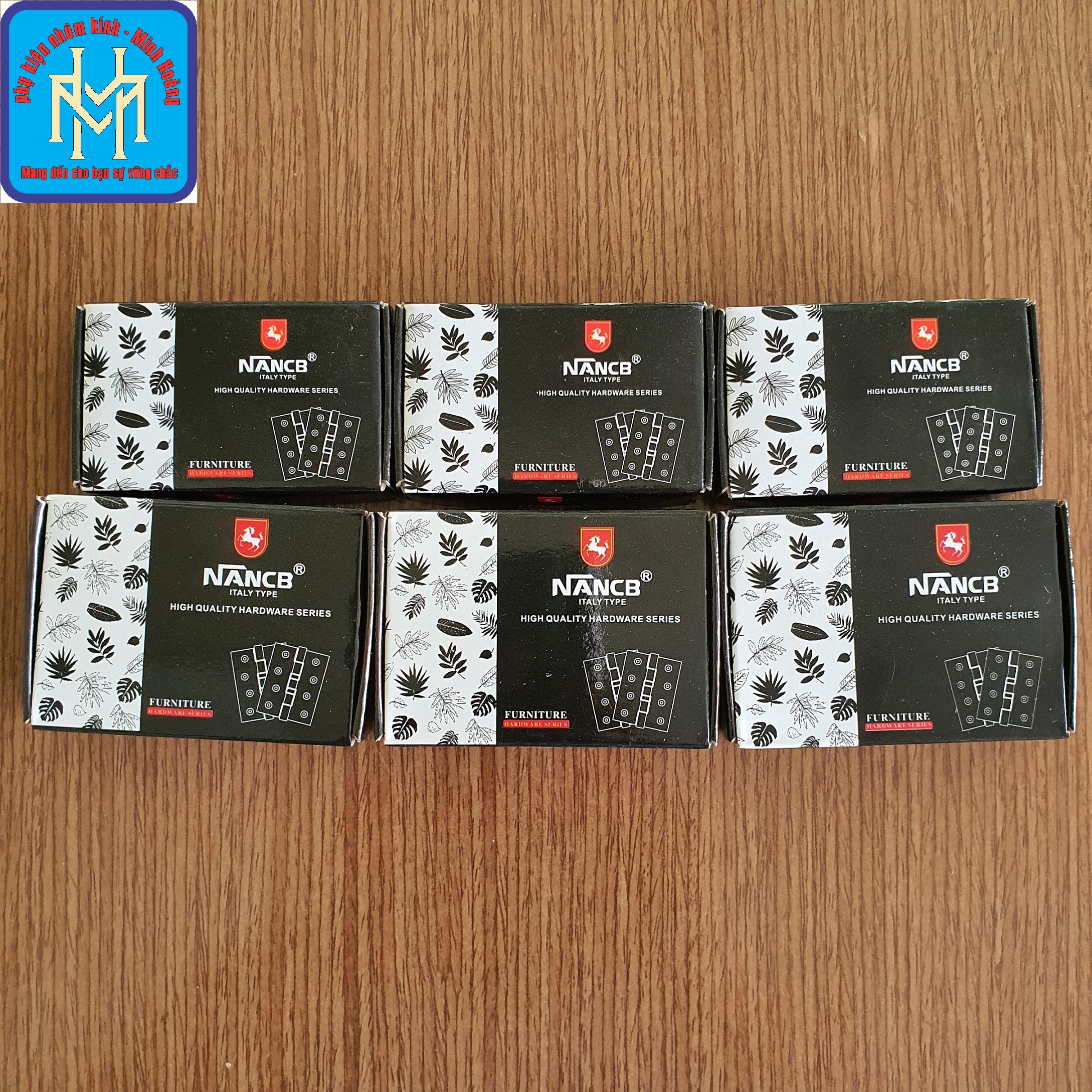 1 hộp bản lề lá inox 4, 5, 6 phân nancb dùng cho tủ, cửa nhôm