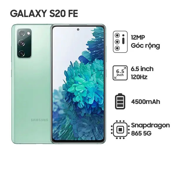 Điện thoại samsung galaxy s20 fe 5g bản mỹ 1 sim chính hãng snapdragon 865