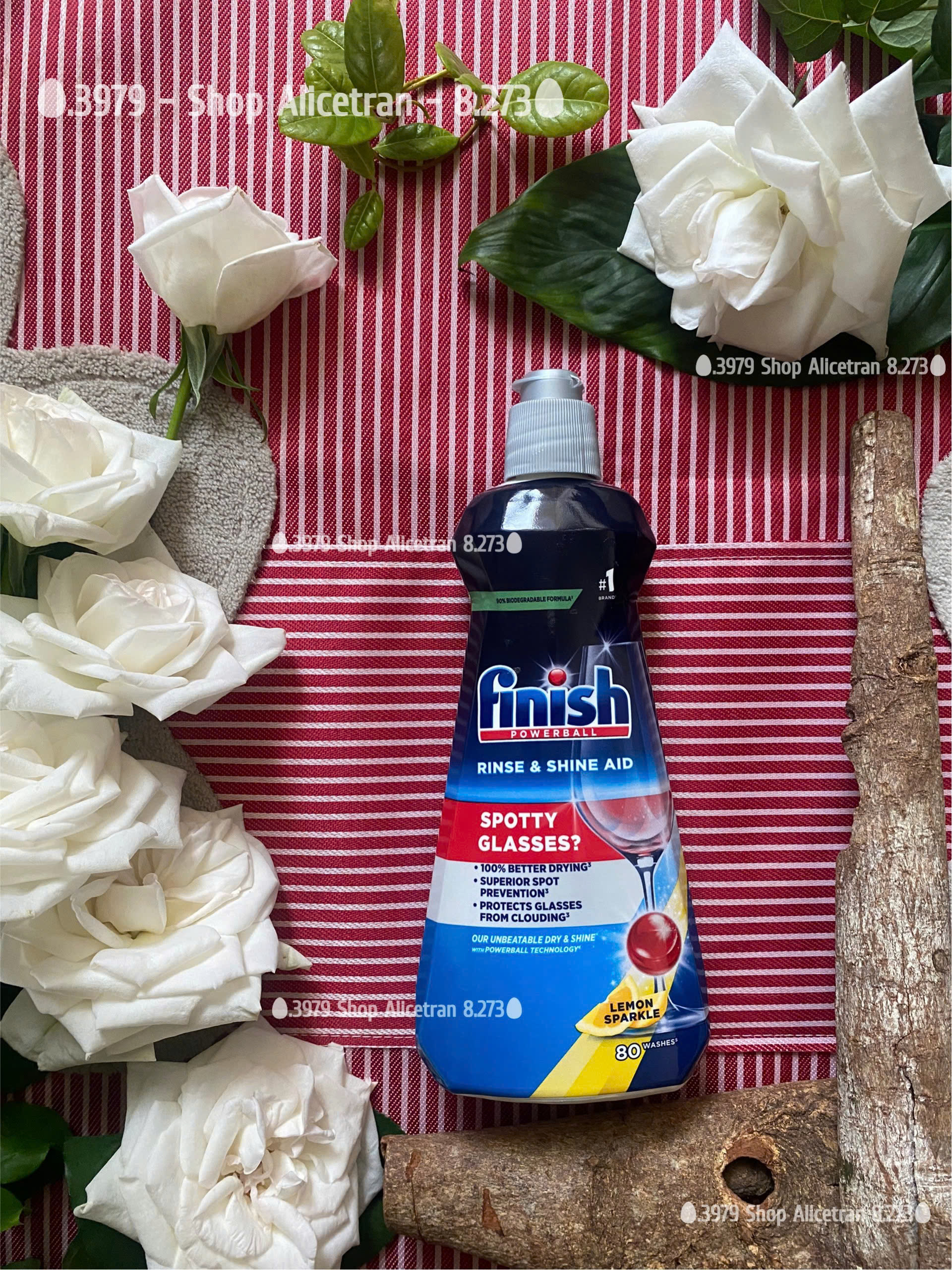 Nước bóng Finish 400ml, Chất trợ xả dùng cho máy rửa chén bát - Finish Rinse Aid 400ml