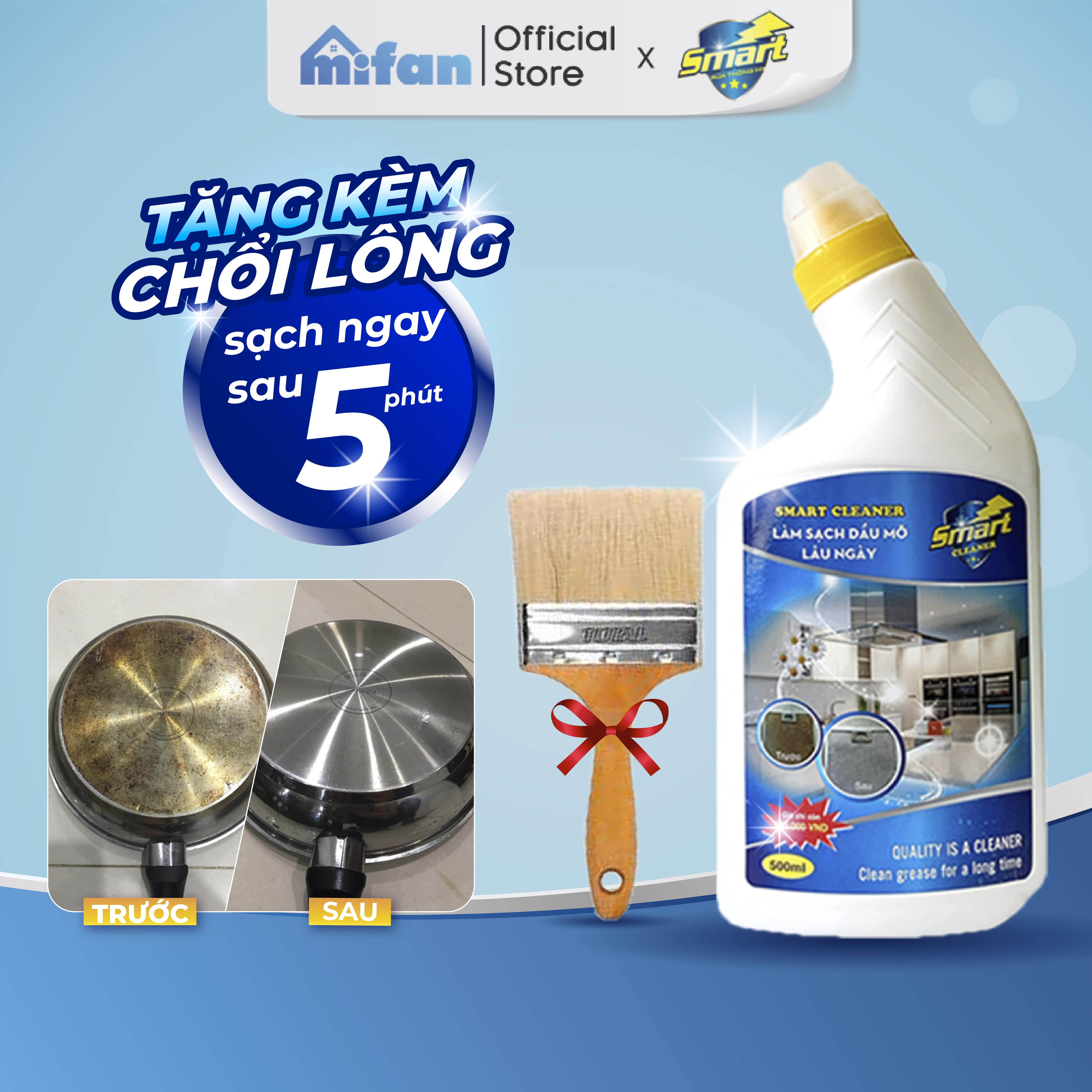 Làm Sạch Dầu Mỡ Lâu Ngày SMART CLEANER - Tẩy Sạch Dầu Mỡ Trong 5 Phút Không Cần Cọ Rửa - LOẠI CỰC MẠNH