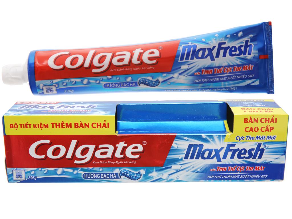 Combo4 Kem đánh răng Colgate MaxFresh hương bạc hà 230g