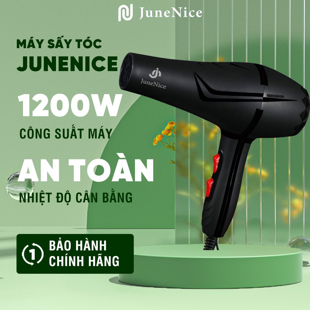 Máy Sấy Tóc với sức gió 1200 với 3 nút điều chỉnh cho 4 chế độ sấy phù hợp với mọi loại tóc tặng kèm đầu sấy dẹp 1 Đổi 1 Trong 20 Ngày