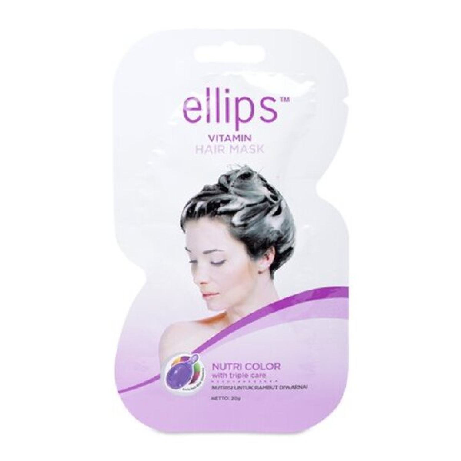 Kem Ủ Tóc Giữ Màu Cho Tóc Nhuộm Ellips Hair Mask Nutri ColorHộp 12 gói