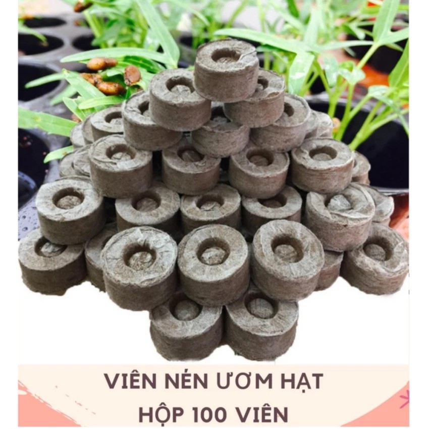 Combo 100 viên nén xơ dừa để gieo hạt trồng cây
