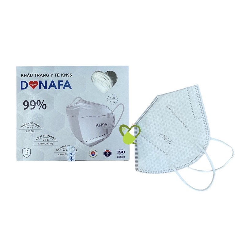Khẩu trang N95 y tế kháng khuẩn 4 lớp DONAFA (10 cái /hộp )