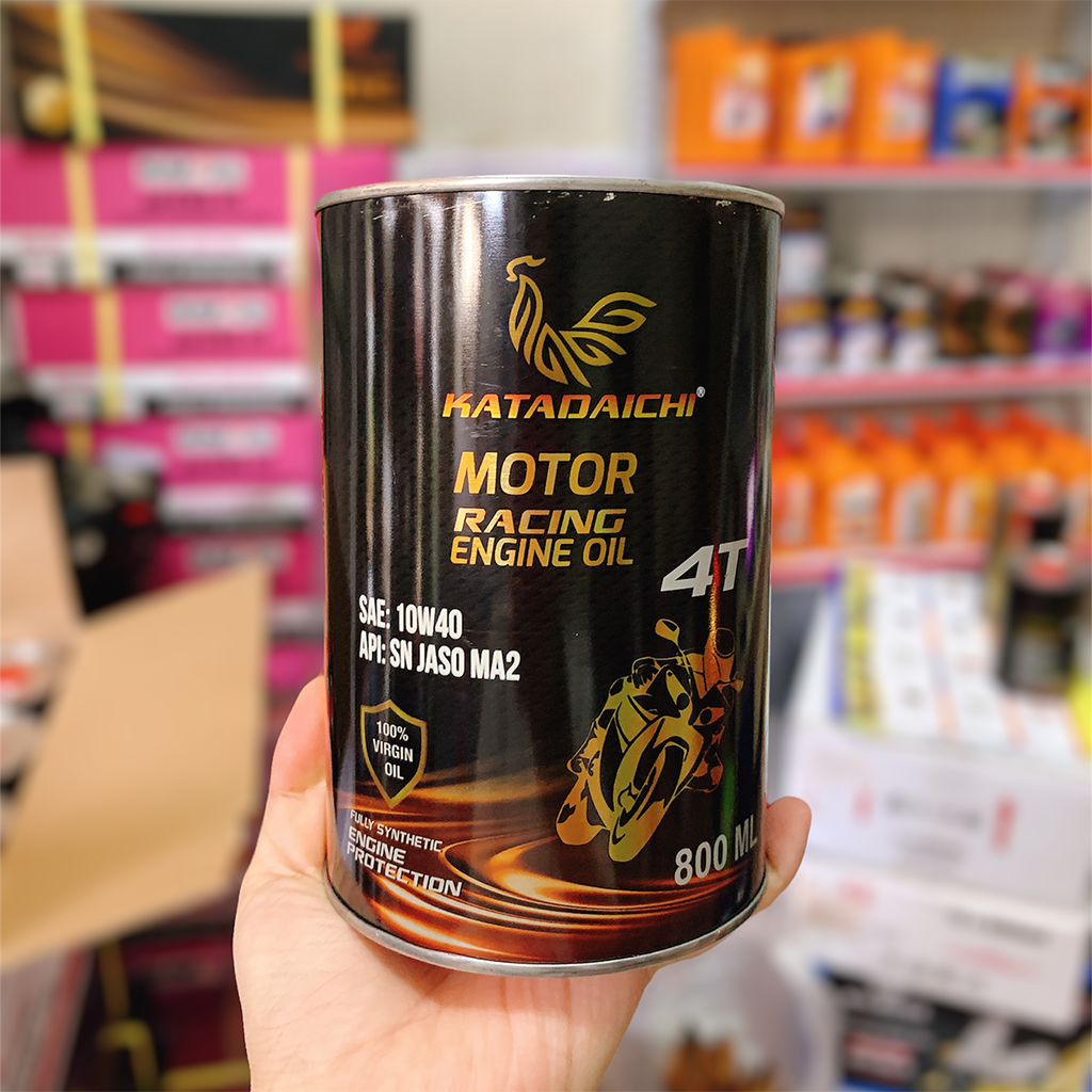Nhớt Tổng Hợp toàn phần KATADAICHI 10W40 800ml JASO MA2, API SN - DÀNH CHO XE SỐ - XE GA - XE CÔN TAY - NHỚT NHẬP KHẨU