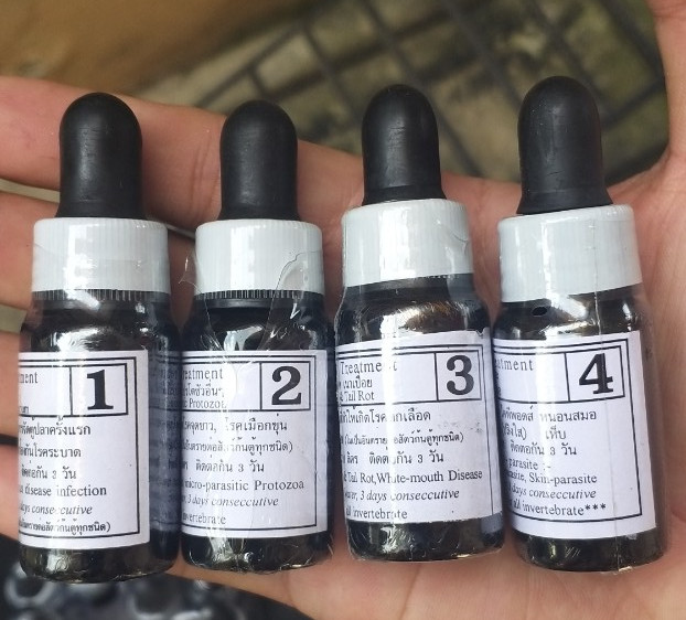 Bio Knock số 1, 2, 3, 4 trọng lượng 30g nguồn gốc Thái Lan: nấm, ký sinh trùng, lỡ loét, thối vây cho cá cảnh