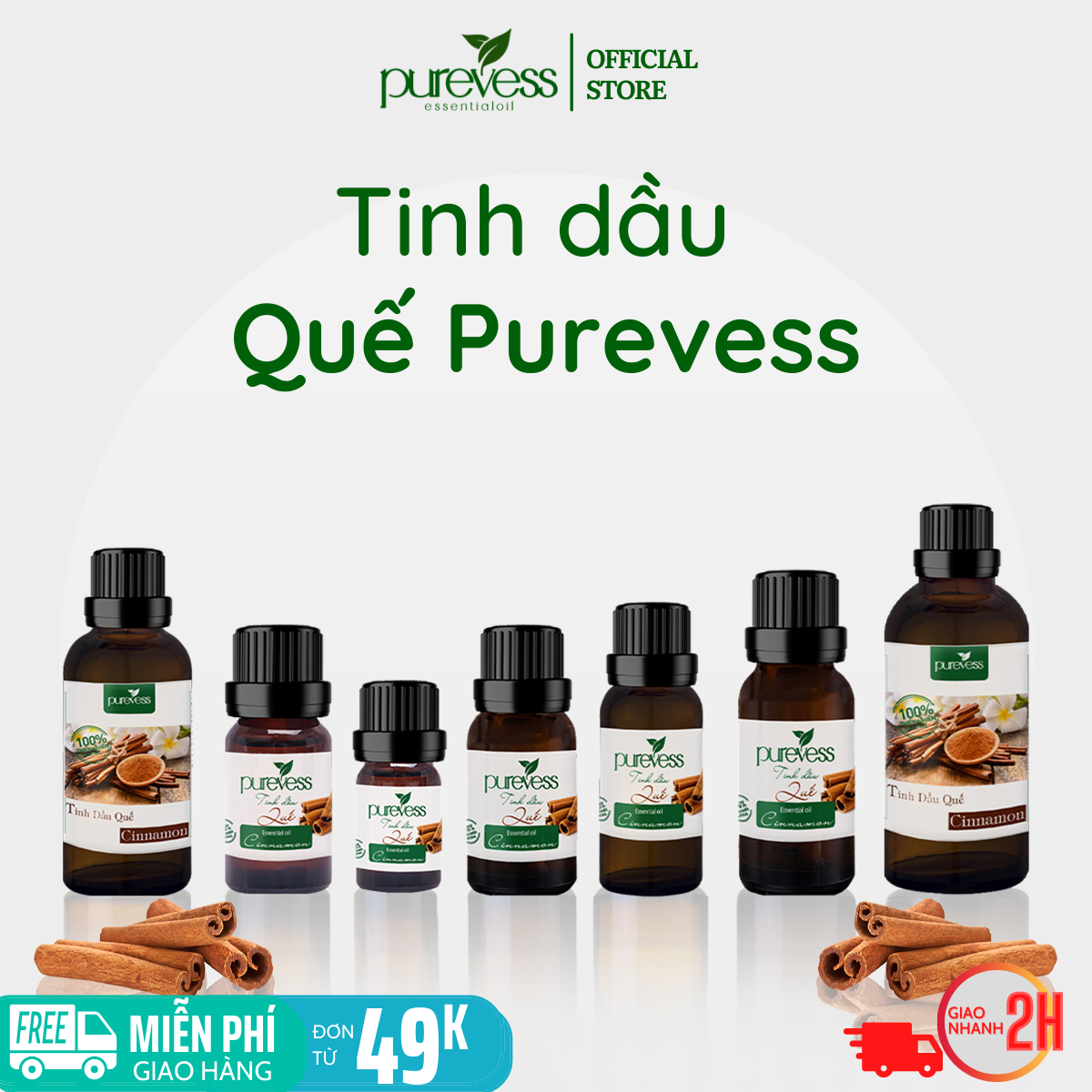 Tinh dầu Quế Purevess tinh dầu xông phòng tinh dầu đuổi muỗi
