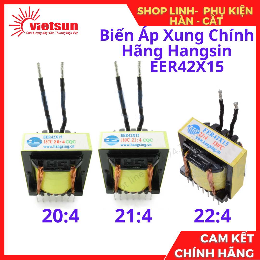 Biến áp xung eer42x15 20:4 21:4 22:4 chính hãng hangsing