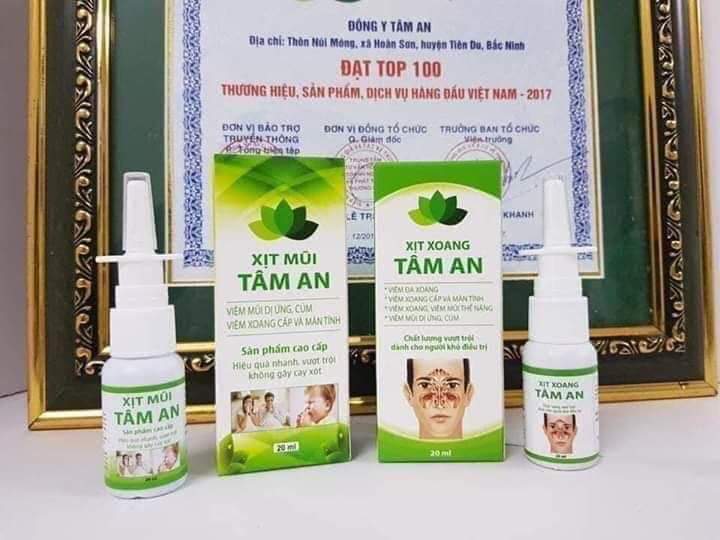 Combo 2 Chai Xịt Mũi Tâm An Viêm Xoang Mũi, Viêm Mũi Dị Ứng, Tắc Nghẹt Mũi, Ngứa Ngáy Đau Nhức Xoang Vùng Đầu
