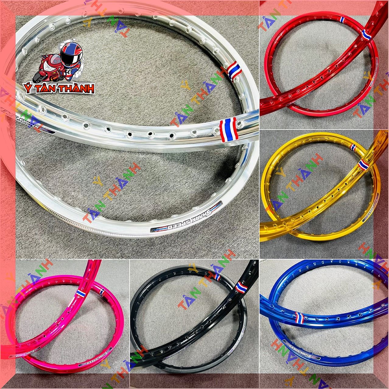 Niềng nhôm Shark 1.4 1.4 cho các loại xe máy MS04