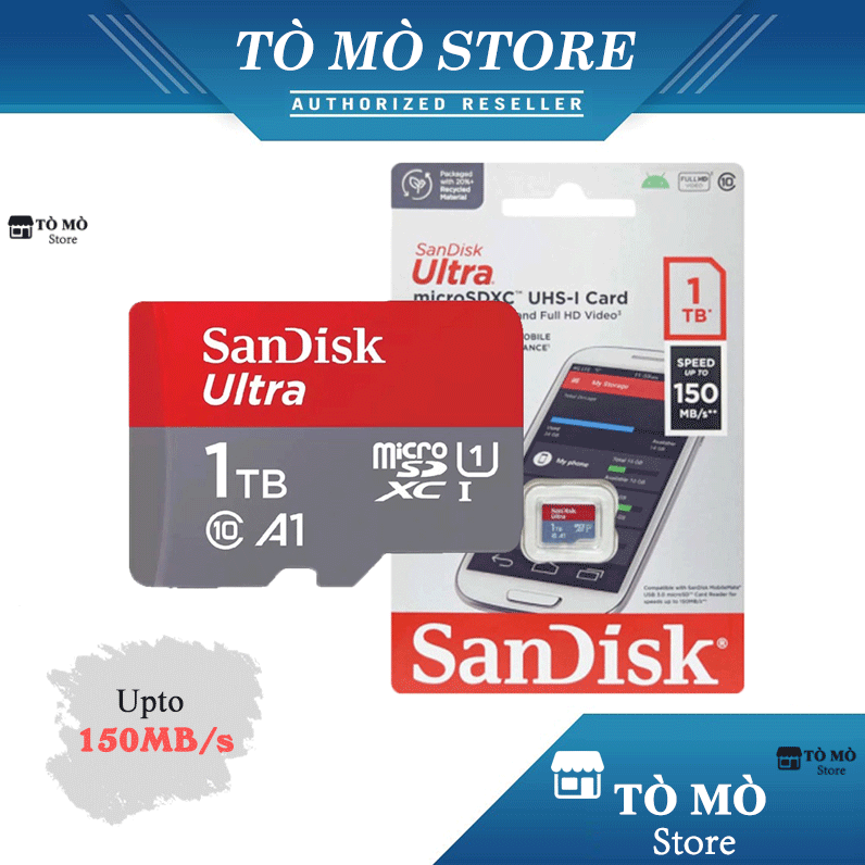 Thẻ nhớ microsdxc sandisk ultra 1tb a1 150mb/s - bảo hành 5 năm
