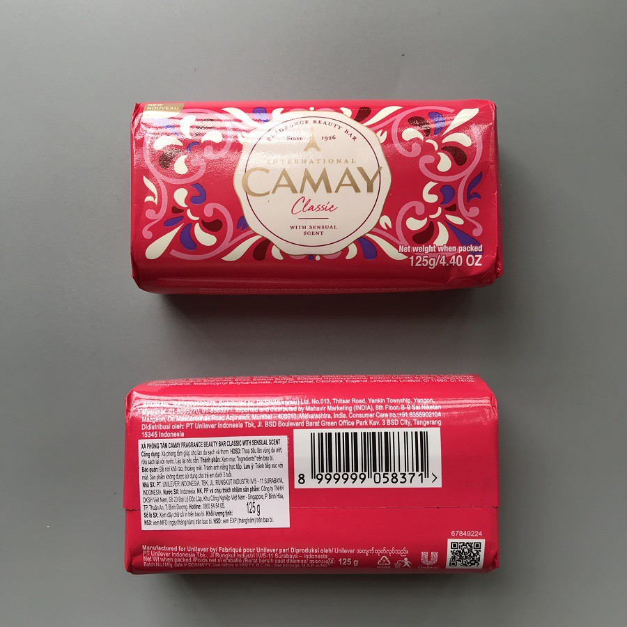 Xà bông cục camay hương nước hoa (125g) Màu đỏ