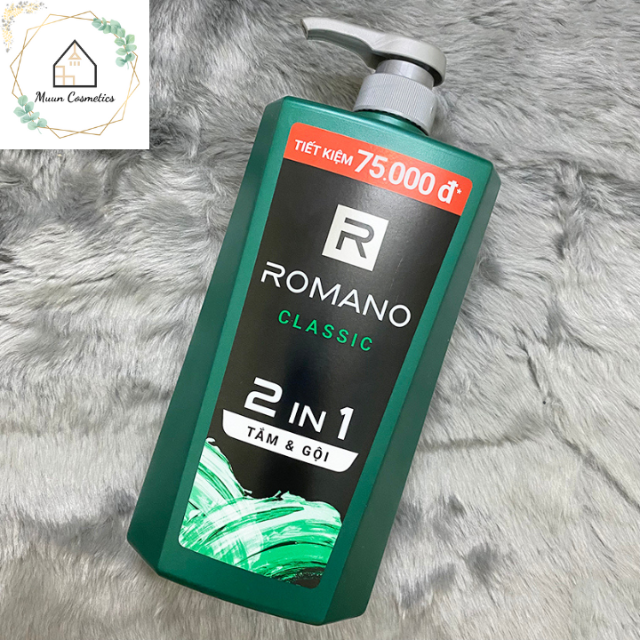 Tắm gội 2 trong 1 romano classic 900g